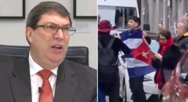 CUBANOS ABUCHEAN A CANCILLER DEL RÉGIMEN DE LA HABANA EN MADRID