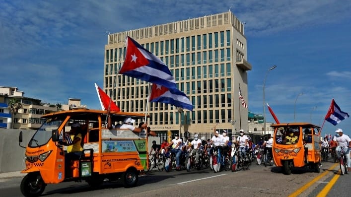 Movilización en La Habana incluye consignas contra Trump en medio de la crisis